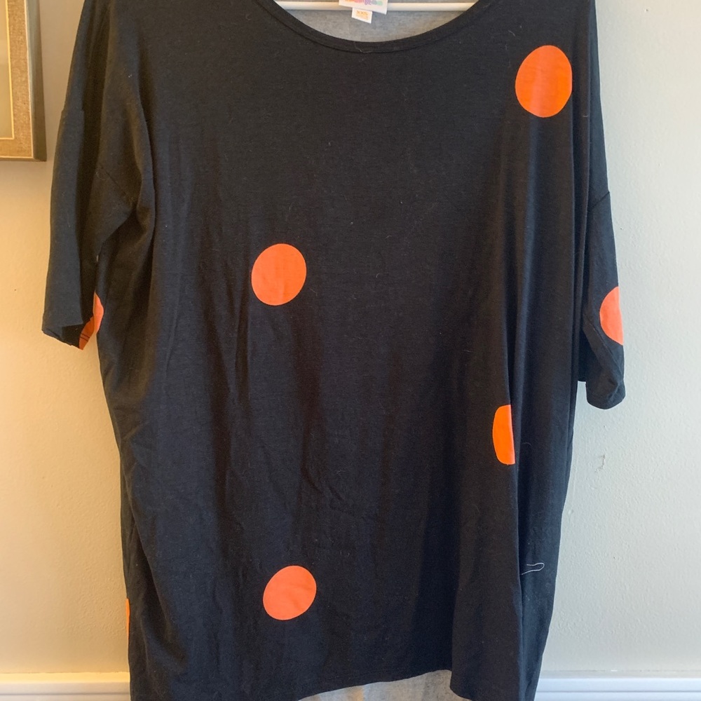 Black and Orange Polka Dot lularoo